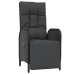 Set de muebles jardín 5 pzas con cojines ratán sintético negro