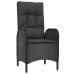 Set de muebles jardín 5 pzas con cojines ratán sintético negro
