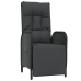 Set de muebles jardín 5 pzas con cojines ratán sintético negro