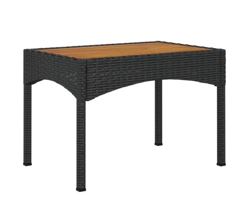 Set de muebles jardín 5 pzas con cojines ratán sintético negro