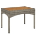 Set comedor de jardín 5 piezas con cojines ratán sintético gris