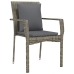 Set comedor jardín 7 pzas y cojines ratán sintético negro gris
