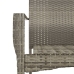 Set comedor jardín 7 pzas y cojines ratán sintético negro gris
