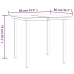 Set comedor de jardín 3 pzas con cojines ratán sintético negro