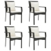 Set de muebles jardín 5 pzas con cojines ratán sintético negro