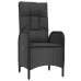 Set de muebles jardín 5 pzas con cojines ratán sintético negro