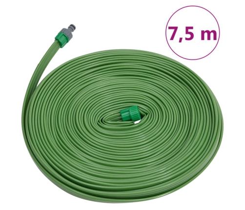 Manguera de riego 3 tubos PVC verde 7,5 m