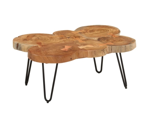 Mesa de centro 6 troncos madera maciza acacia 36 cm