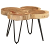 Mesa de centro 4 troncos madera maciza acacia 36 cm