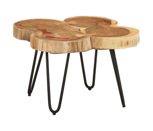 Mesa de centro 4 troncos madera maciza acacia 36 cm