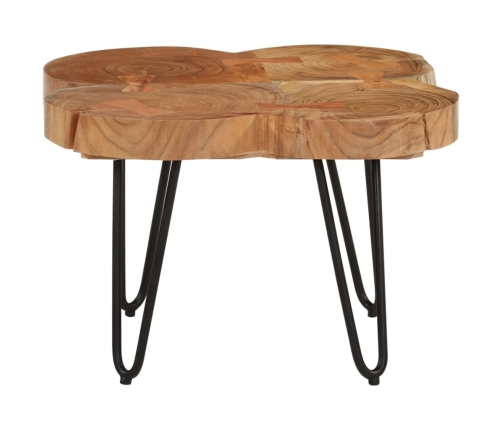 Mesa de centro 4 troncos madera maciza acacia 36 cm