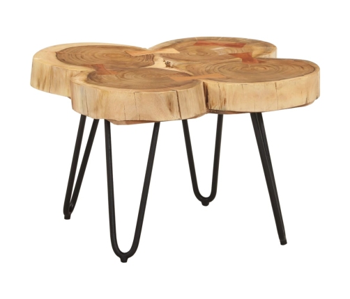 Mesa de centro 4 troncos madera maciza acacia 36 cm