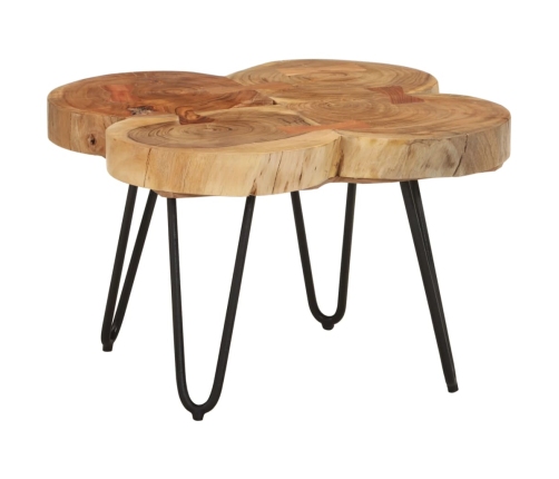 Mesa de centro 4 troncos madera maciza acacia 36 cm