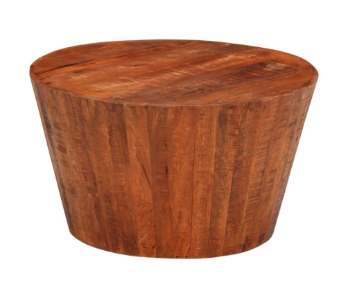 Mesa de centro de madera maciza de mango rugosa Ø 52x30 cm