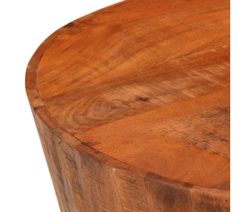 Mesa de centro de madera maciza de mango rugosa Ø 52x30 cm