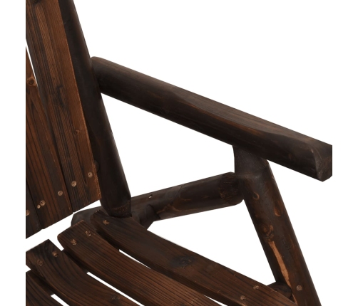 Juego de muebles de jardín 3 piezas madera maciza de abeto