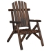 Juego de muebles de jardín 5 piezas madera maciza de abeto