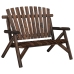 Juego de muebles de jardín 5 piezas madera maciza de abeto