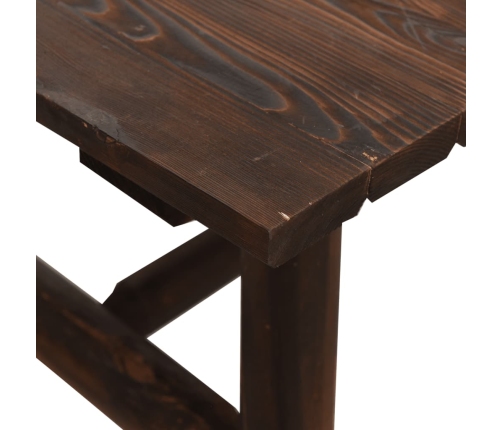 Juego de muebles de jardín 5 piezas madera maciza de abeto