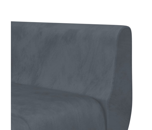 Sofá cama en forma de L terciopelo gris oscuro 275x140x70 cm