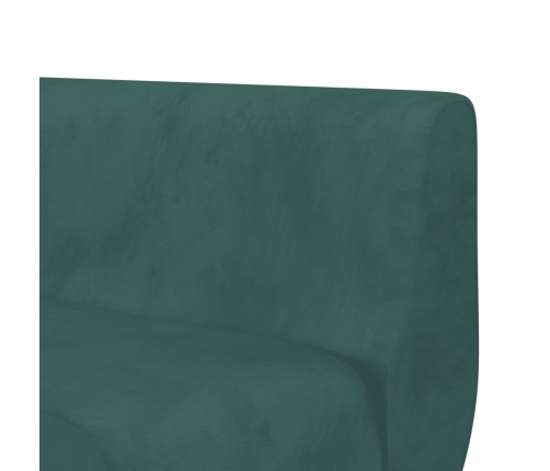 Sofá cama en forma de L terciopelo verde oscuro 275x140x70 cm