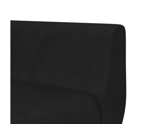 vidaXL Sofá cama en forma de L terciopelo negro 275x140x70 cm