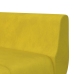 vidaXL Sofá cama en forma de L terciopelo amarillo 275x140x70 cm