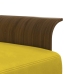 vidaXL Sofá cama en forma de L terciopelo amarillo 279x140x70 cm