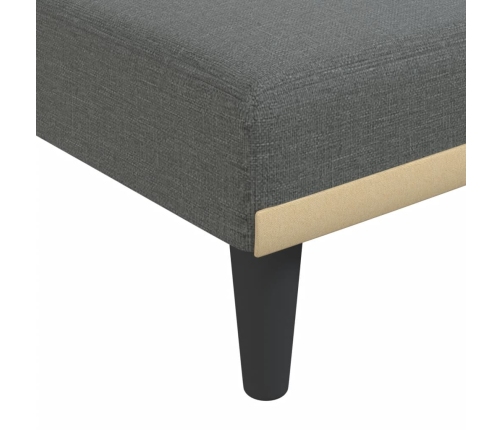 vidaXL Sofá cama en forma de L tela gris oscuro 275x140x70 cm