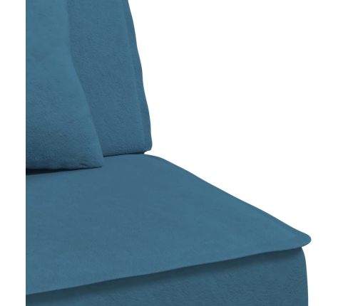 vidaXL Sofá cama en forma de L terciopelo azul 255x140x70 cm