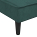 Sofá cama en forma de L terciopelo verde oscuro 255x140x70 cm