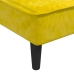 Sofá cama en forma de L terciopelo amarillo 255x140x70 cm