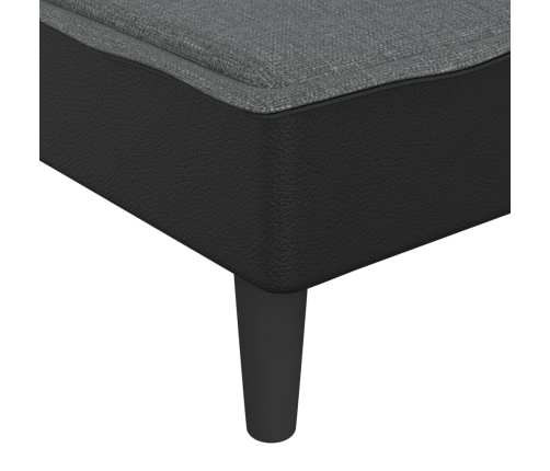 Sofá cama en forma de L tela gris oscuro 255x140x70 cm