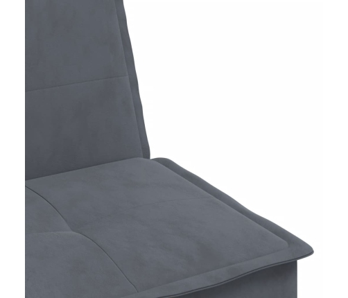 vidaXL Sofá cama en forma de L terciopelo gris oscuro 255x140x70 cm