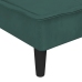 Sofá cama en forma de L terciopelo verde oscuro 255x140x70 cm