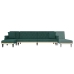 vidaXL Sofá cama en forma de L terciopelo verde oscuro 271x140x70 cm