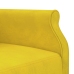 Sofá cama en forma de L terciopelo amarillo 271x140x70 cm