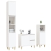 Set de muebles de baño 3 piezas madera contrachapada blanco