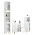 Set de muebles de baño 3 piezas madera contrachapada blanco