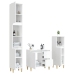 Set de muebles baño 3 pzas madera contrachapada blanco brillo