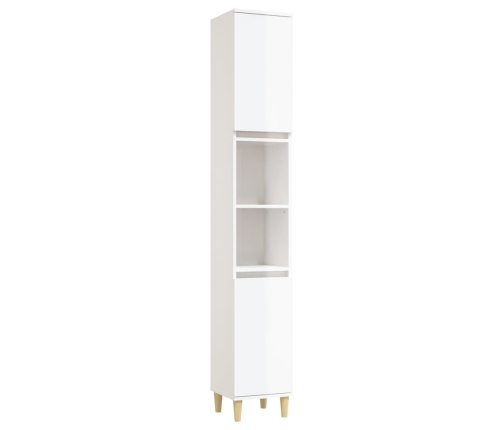 Set de muebles baño 3 pzas madera contrachapada blanco brillo