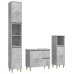 Set de muebles baño 3 pzas madera contrachapada gris hormigón