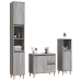 Set de muebles de baño 3 pzas madera contrachapada gris sonoma