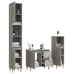 Set de muebles de baño 3 pzas madera contrachapada gris sonoma