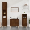 Set de muebles de baño 3 pzas madera contrachapada roble marrón