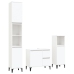 Set de muebles de baño 3 piezas madera contrachapada blanco