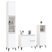 Set de muebles de baño 3 piezas madera contrachapada blanco