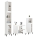 Set de muebles de baño 3 piezas madera contrachapada blanco