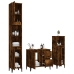 Set de muebles baño 3 pzas madera contrachapada roble ahumado