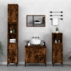 Set de muebles baño 3 pzas madera contrachapada roble ahumado